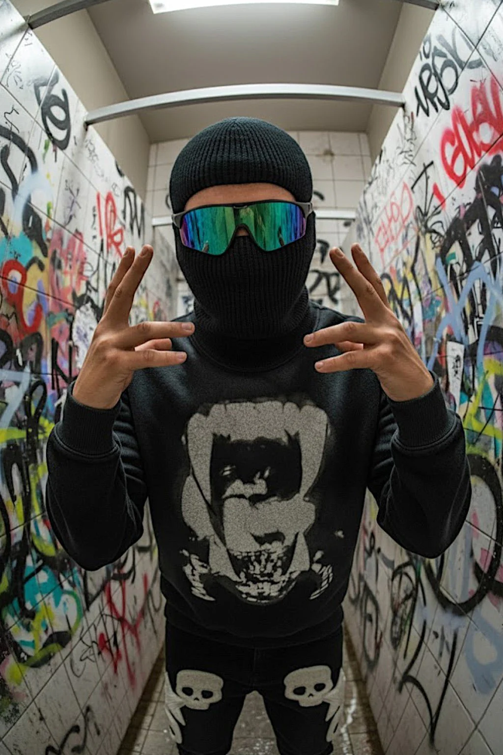 Black and white knit sweater - Image 3