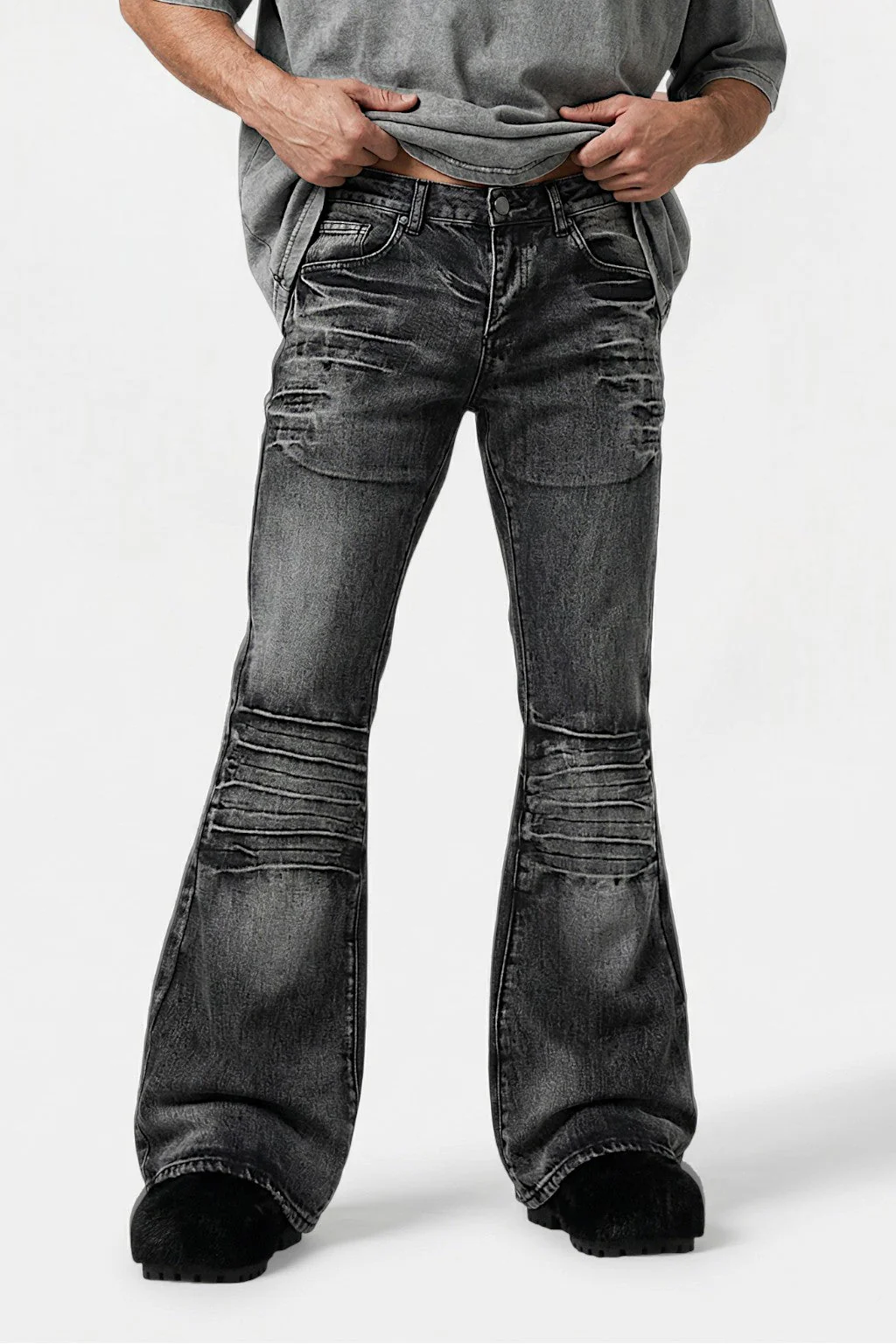 Black stacked jean - Image 2
