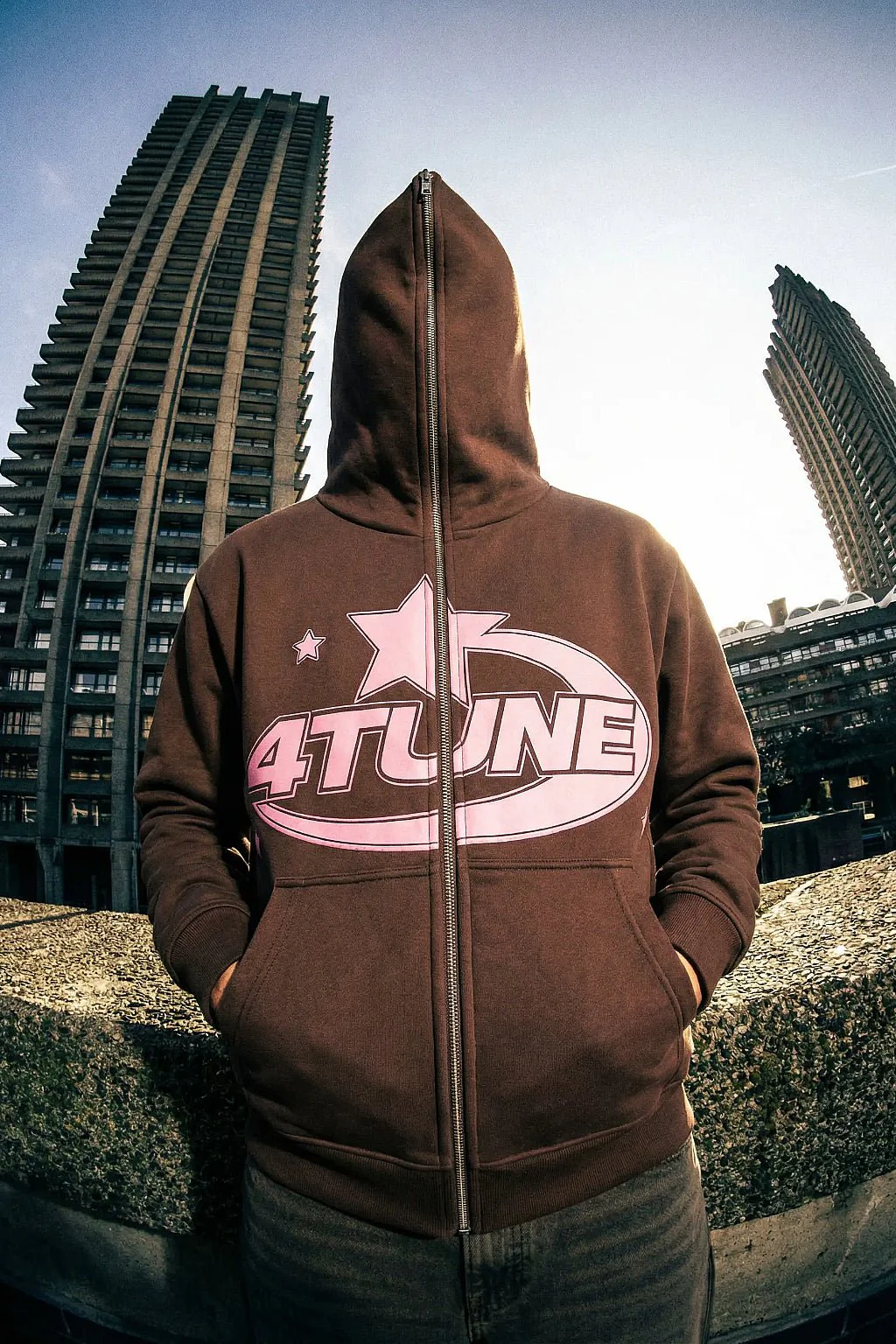 Brown full zip hoodie - Image 3