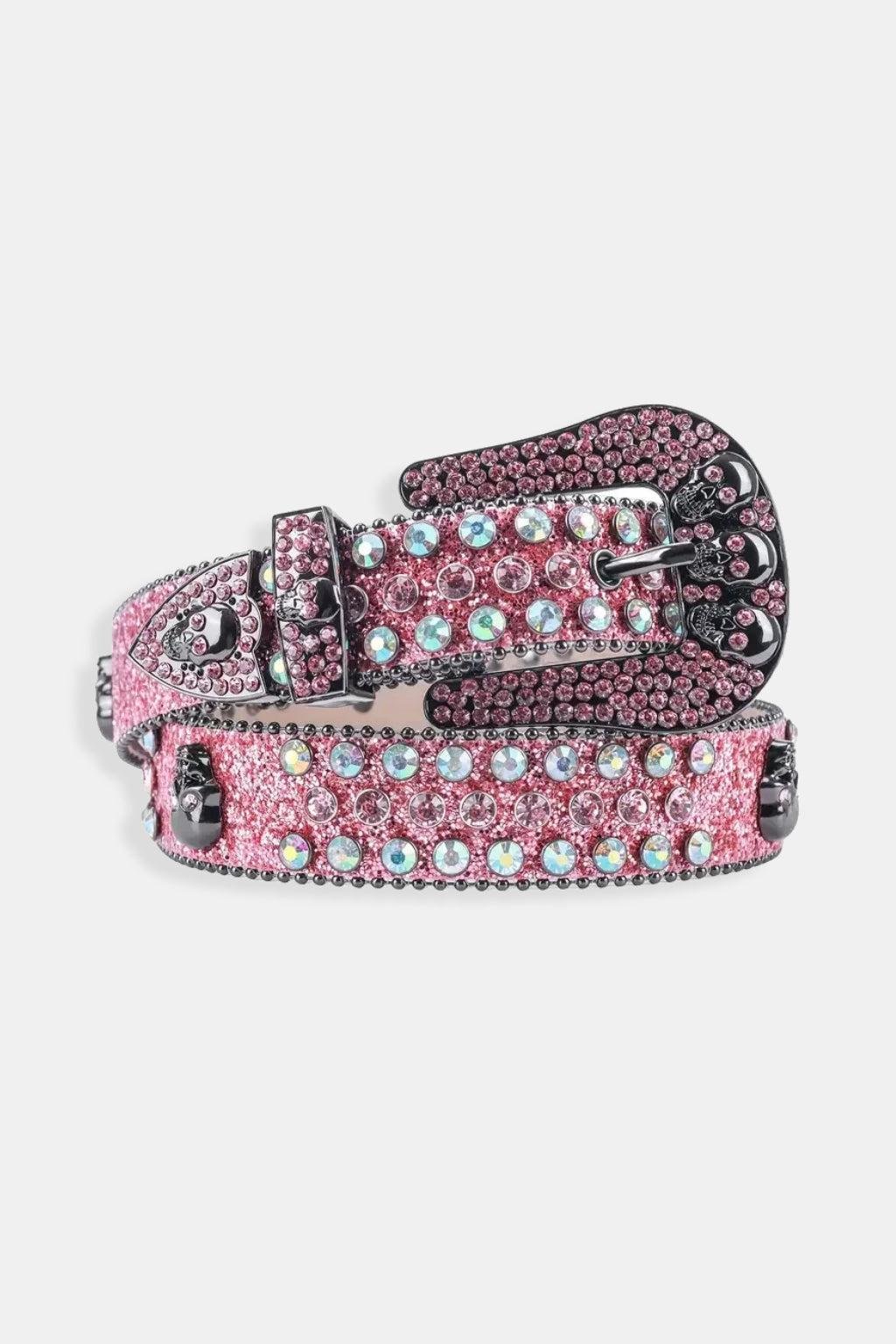 Ceinture strass rose