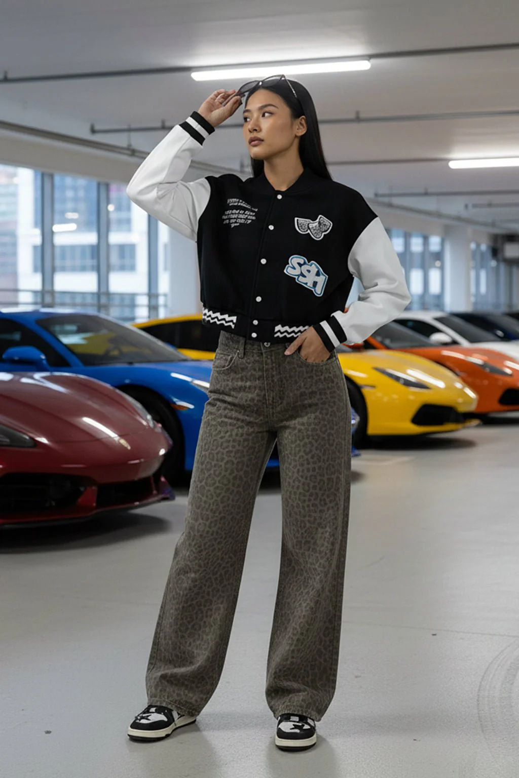 Cropped varsity jacket - Image 3