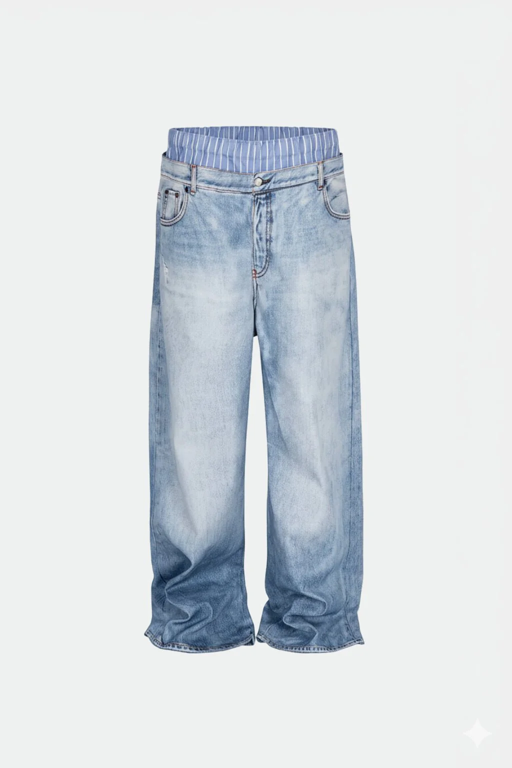Jean baggy délavé