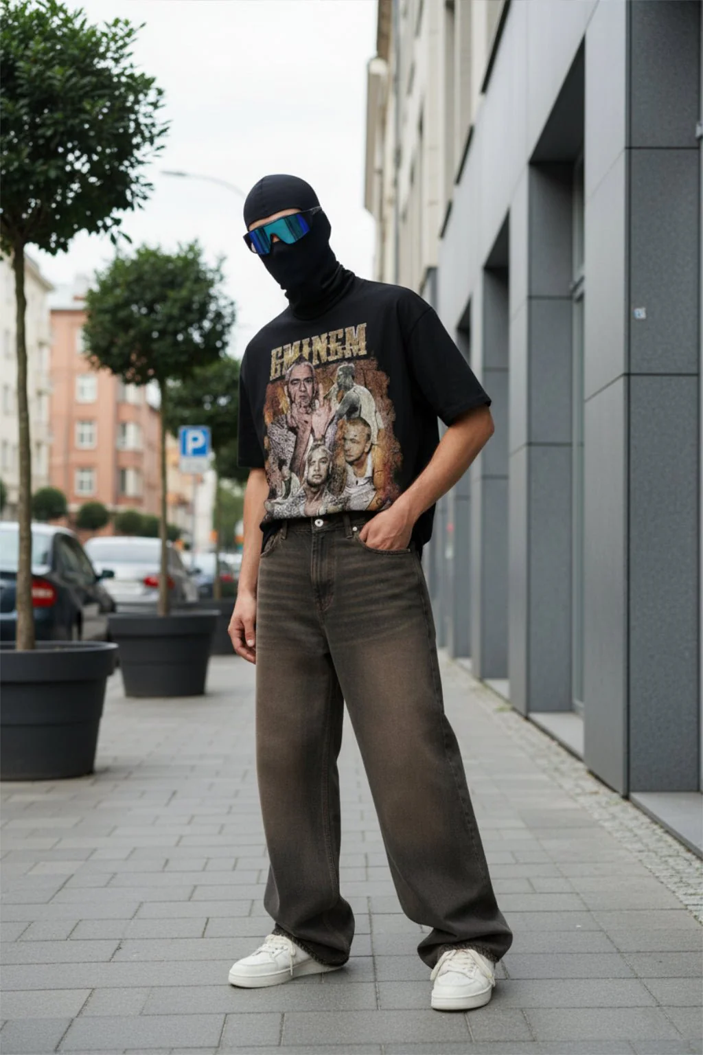 Jean barrel marron - Image 4