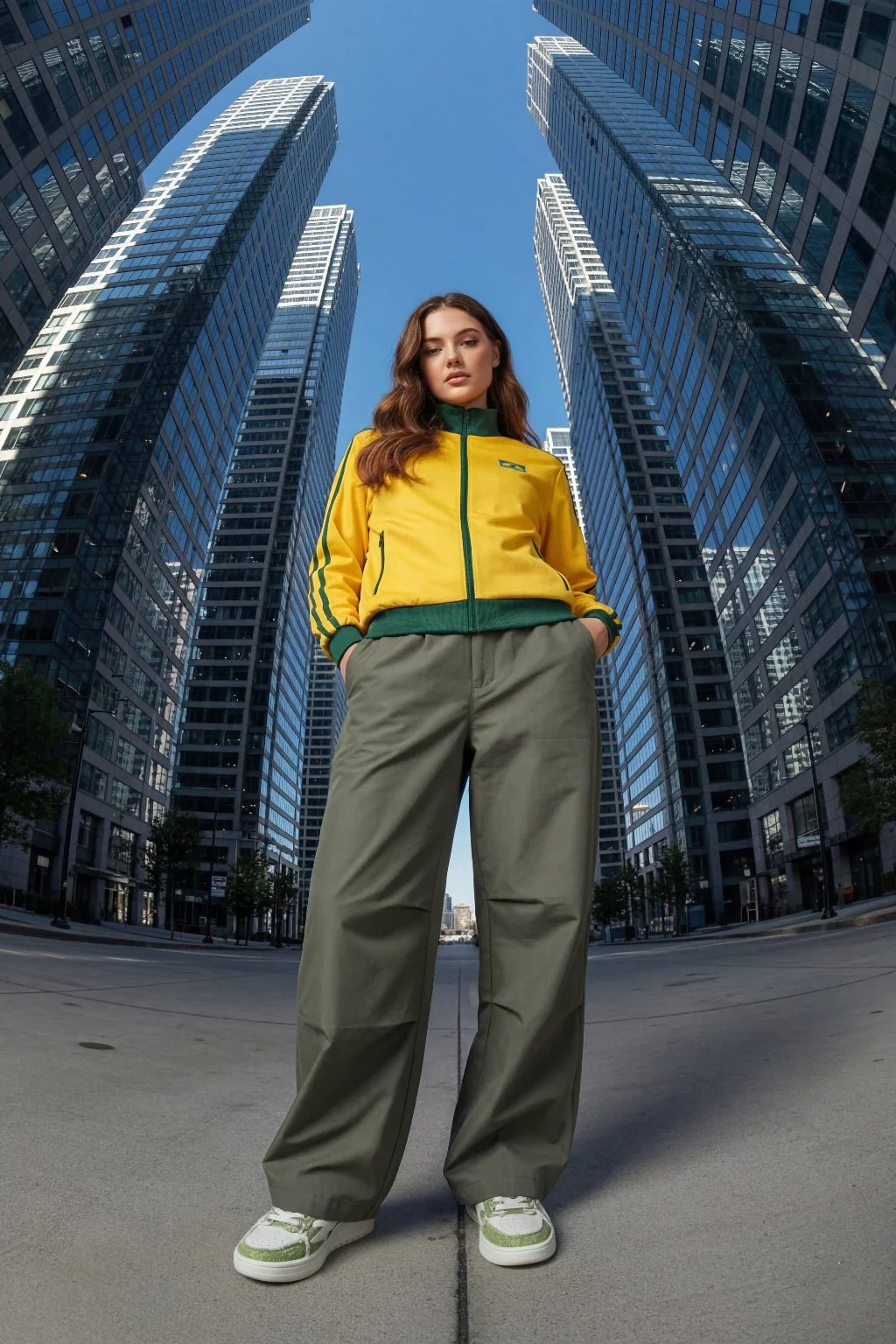 Pantalon parachute kaki - Image 3