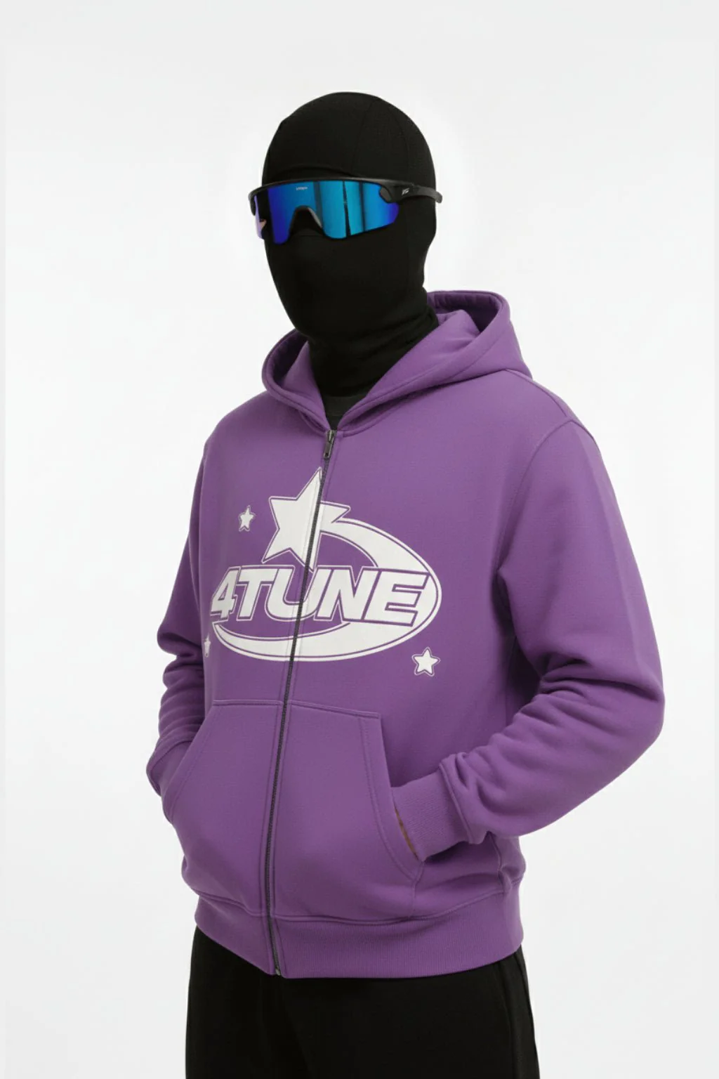 Purple full zip hoodie - Image 3