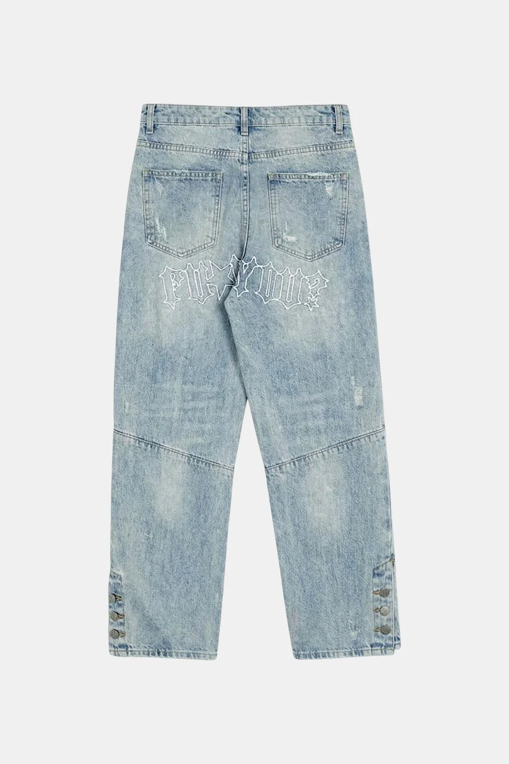 Stacked denim jeans men's - Image 3
