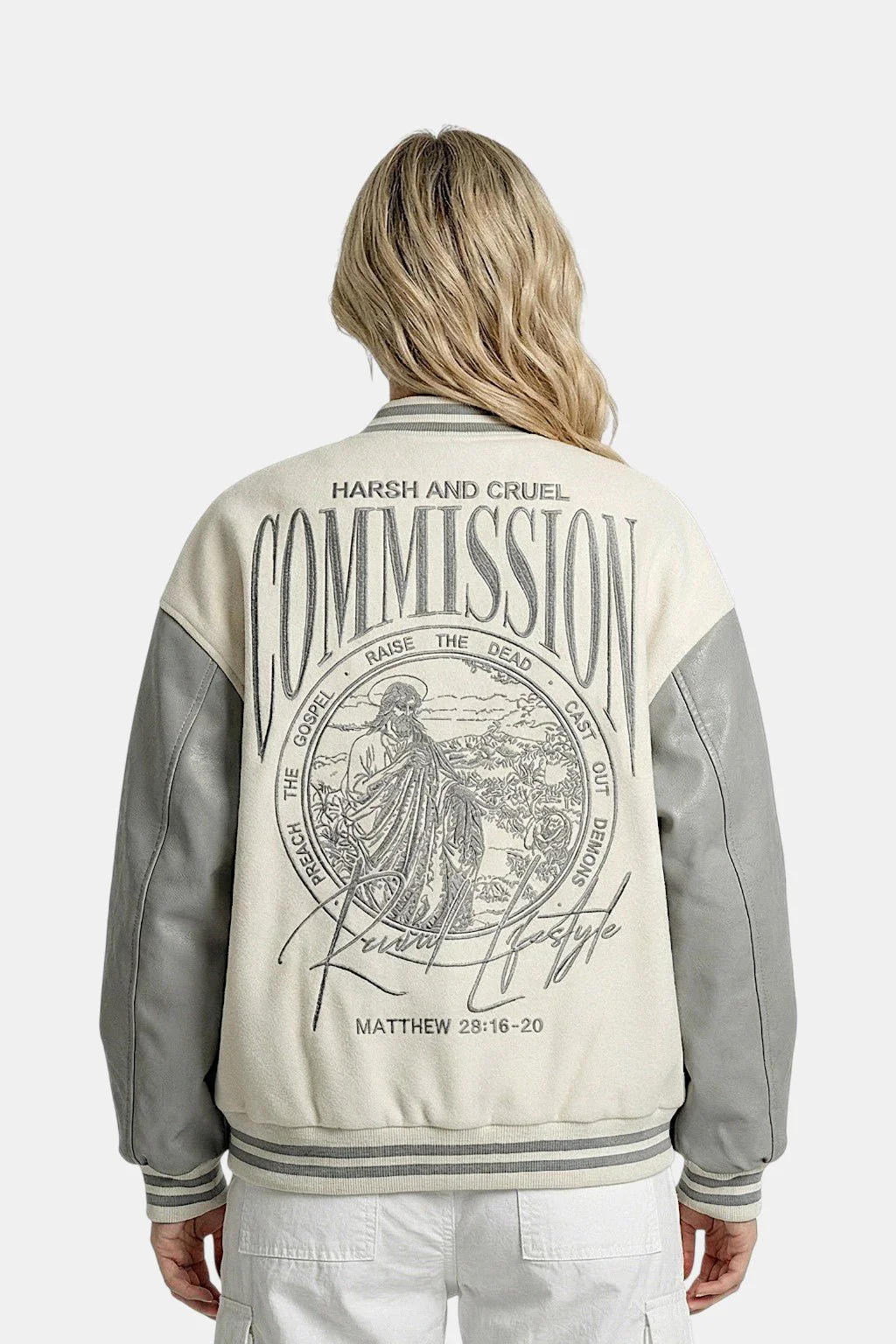 Varsity jacket beige - Image 4