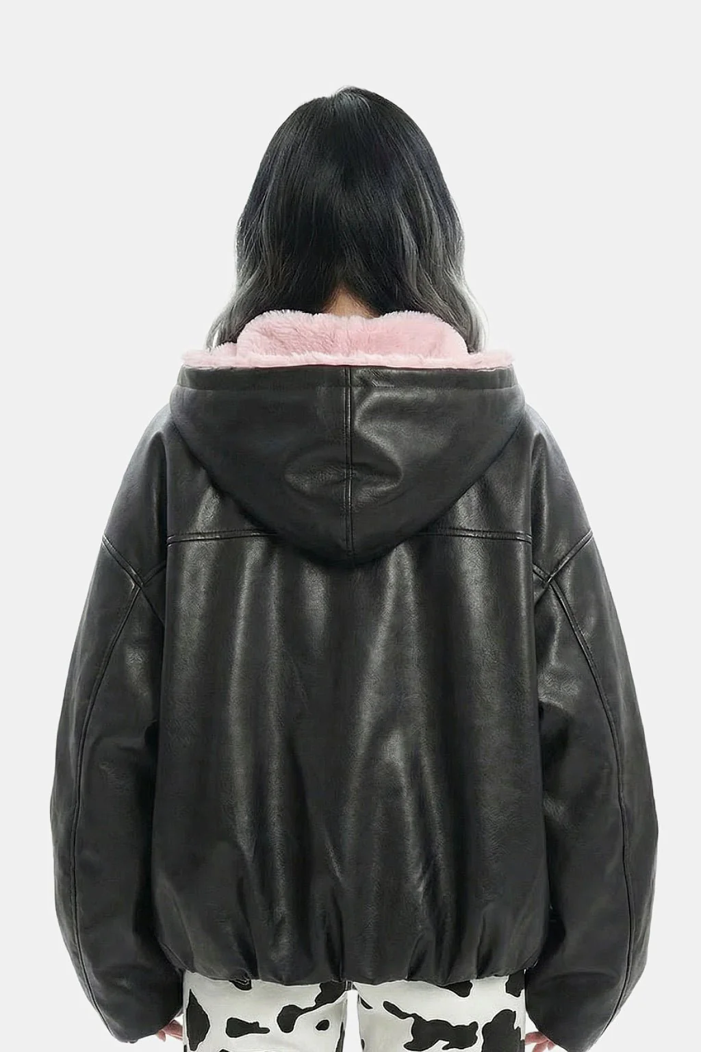 Veste cuir fourrure - Image 4