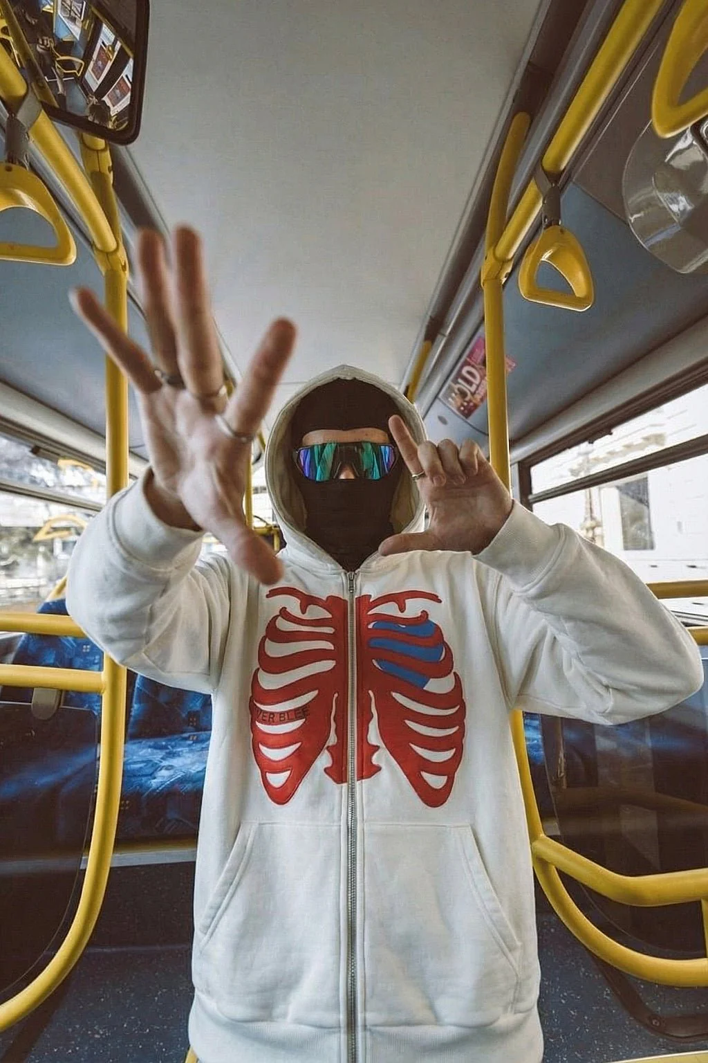 Veste squelette coeur - Image 5
